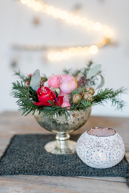Wochenendblümchen mit Eisrosen, Friday Flowerday, DIY Idee für Weihnachten, Pomponetti