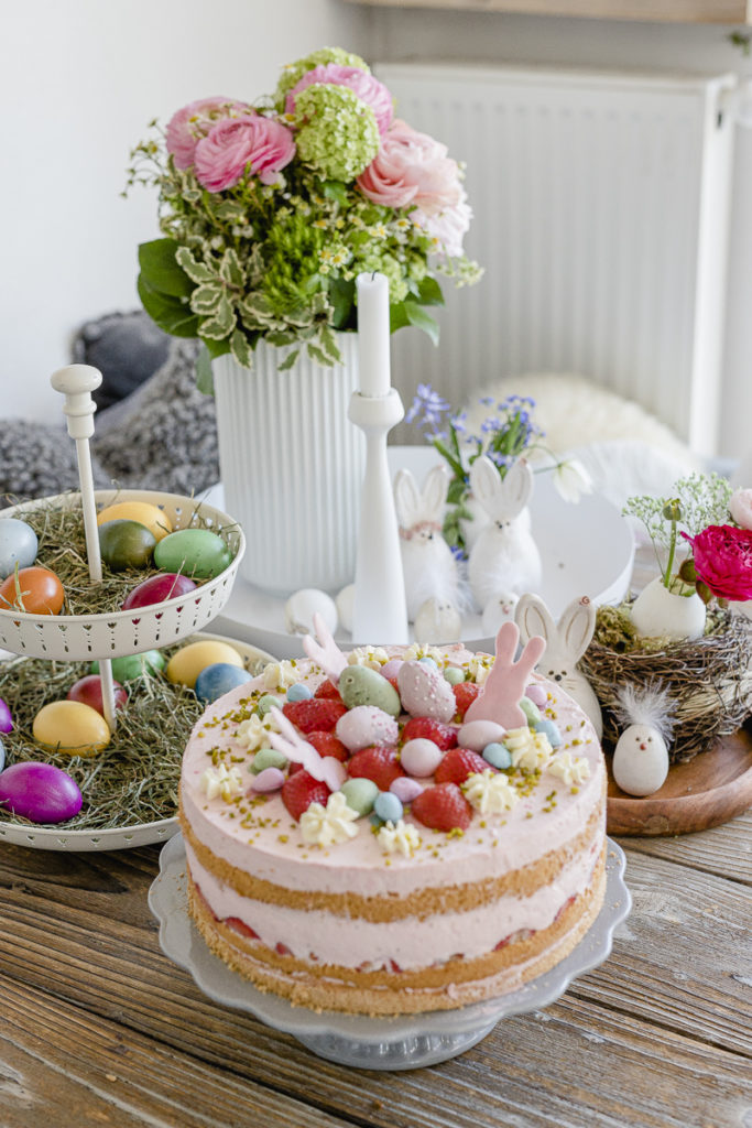 Ostertorte mit Erdbeeren, Pomponetti